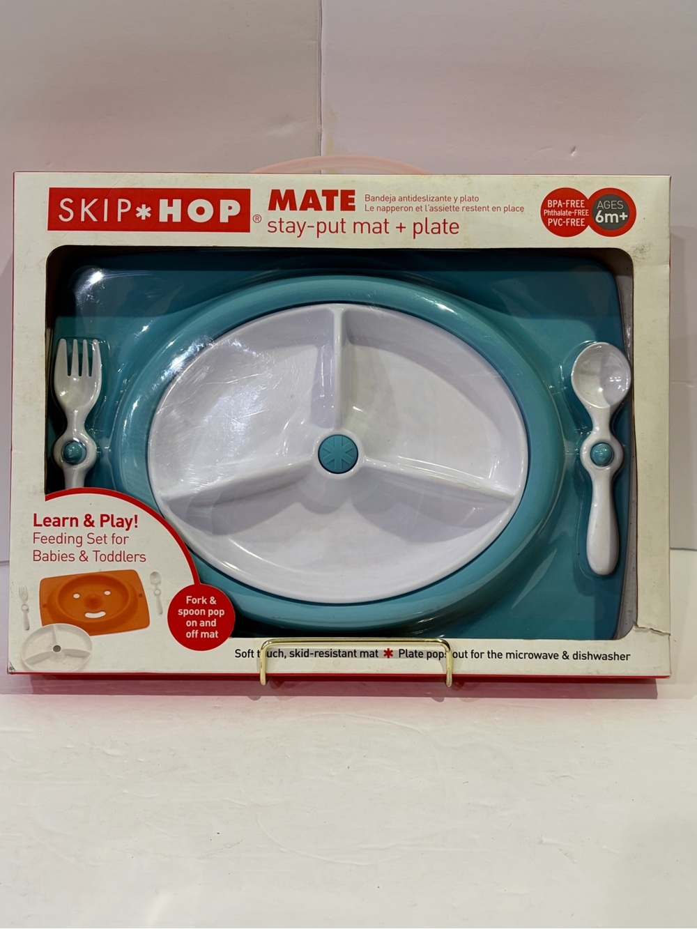 Skip Hop MATE Stay-Put Feeding Set with Utensils NRFB